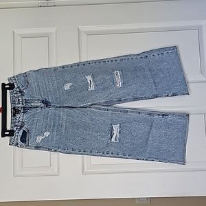 Forever 21 Girls High Rise Wide Leg Jeans